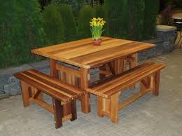 Cedar Outdoor Dining Table Natural