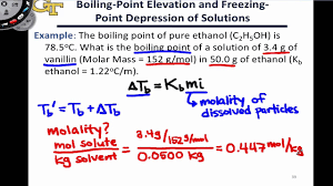 of boiling point elevation