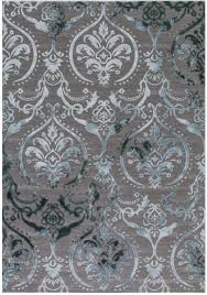 thema large damask area rug teal gray