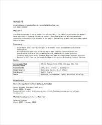 Software Engineer Resume Template 6 Free Word Pdf Documents