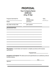 Work Proposal Template Free Magdalene Project Org