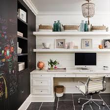 inset home office shelves design ideas