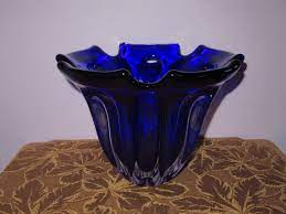 Buy Large Vintage Heavy Cobalt Blue Art