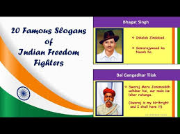 slogans of indian freedom fighters