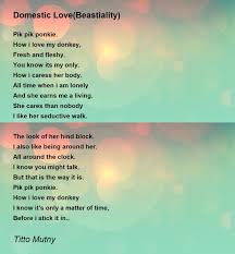 Domestic Love(Beastiality) - Domestic Love(Beastiality) Poem by Titto  Mutunguti