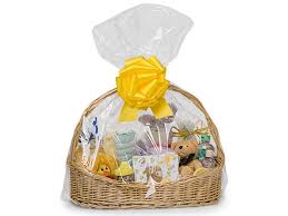 clear plastic poly gift basket bag