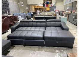 3 Seater Genuine Leather Sofabed With