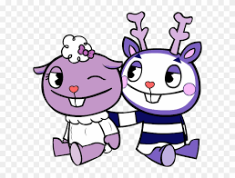 Happy Tree Friends Mime And Lammy - Free Transparent PNG Clipart Images  Download