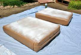 Spray Painting Vinyl Cushions