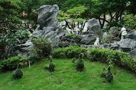 A Temple Rock Garden In Taiwan