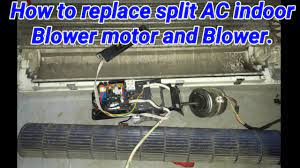 split ac how to replace fan motor and