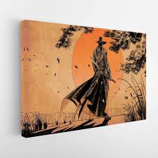 samurai cowboy wall art anese art