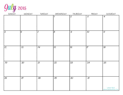 Blank Printable Calendar 2015 Ammed Info