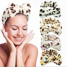 spa leopard shower headband c