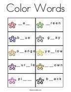 Use matching coloring writing tools to trace and color. Color Words Coloring Pages Twisty Noodle