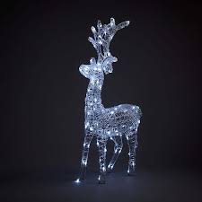 acrylic led reindeer white 3d outdoor