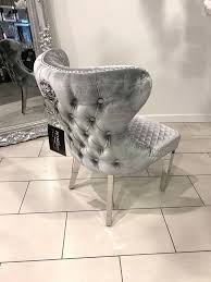 Enjoy free shipping on most stuff, even big stuff. Valencia Velvet Dining Chair With Lion Knocker In Silver