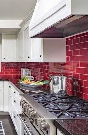 Kitchen Wall Tiles Modern Red Kitchen