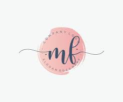 initial mf feminine logo usable for