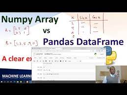 difference between numpy array and
