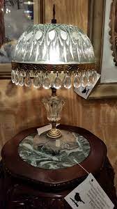 Vintage Crystal Glass Lamp With Glass