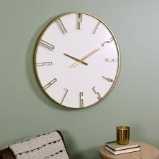 White Modern Miles Wall Clock S44767