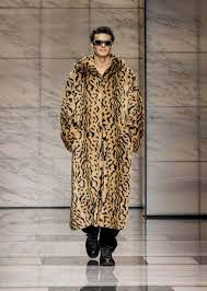Long Faux Fur Coat Giorgio Armani Man