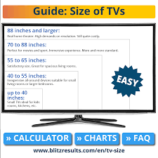 tv sizes charts dimensions