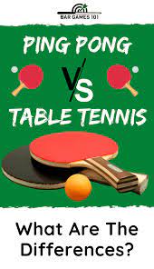 ping pong vs table tennis what are the
