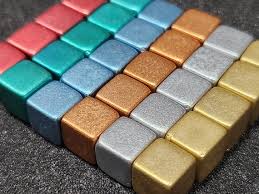 Metallic Plastic Cubes 8mm Board Game