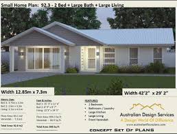 2 Bed 3 Bath Small House Plan 2 Bed