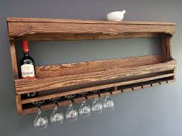 Wooden Vintage Shabby Wall Wine Rack