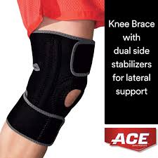 Ace Brand Knee Brace With Dual Side Stabilizers Americas Most Trusted Brand Of Braces And Supports Money Back Satisfaction Guarantee
