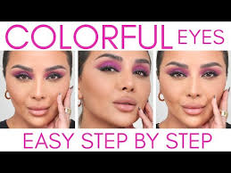 how to do colorful smokey eye makeup