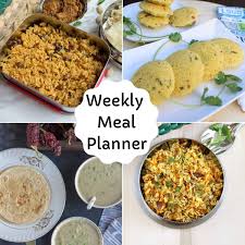 south indian vegetarian weekly meal planner