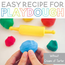 homemade playdough recipe without cream