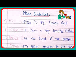 make sentences in english from 10 words