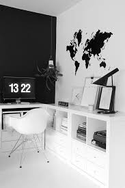 25 black and white home office designs