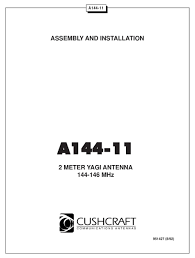 cushcraft a144 11 assembly and