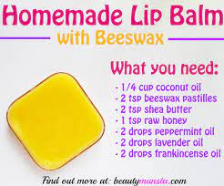 diy beeswax lip balm with honey