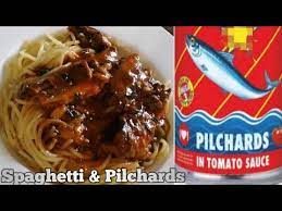 spaghetti and pilchards easy recipe