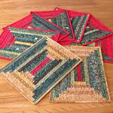 Click here for all the details welcome to week 2! Quilted Log Cabin Placemats For Christmas Freemotion By The River