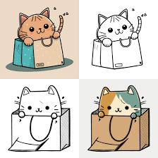 cat cartoon drawing cat mascot