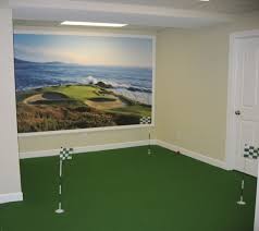 A Golf Wall Mural Completes An Indoor