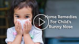 home remes for child s runny nose