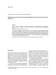 Breeding systems and cytology in Cyprian populations of six ...