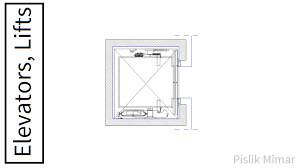 dwg lift elevator section and plan