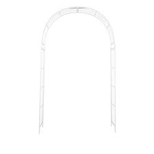 White Metal Contemporary Garden Arbor