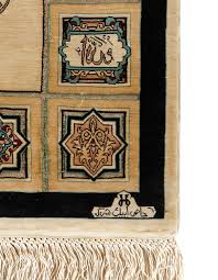a hereke fine silk rug turkish late