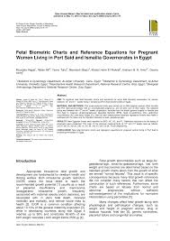 Pdf Fetal Biometric Charts And Reference Equations For